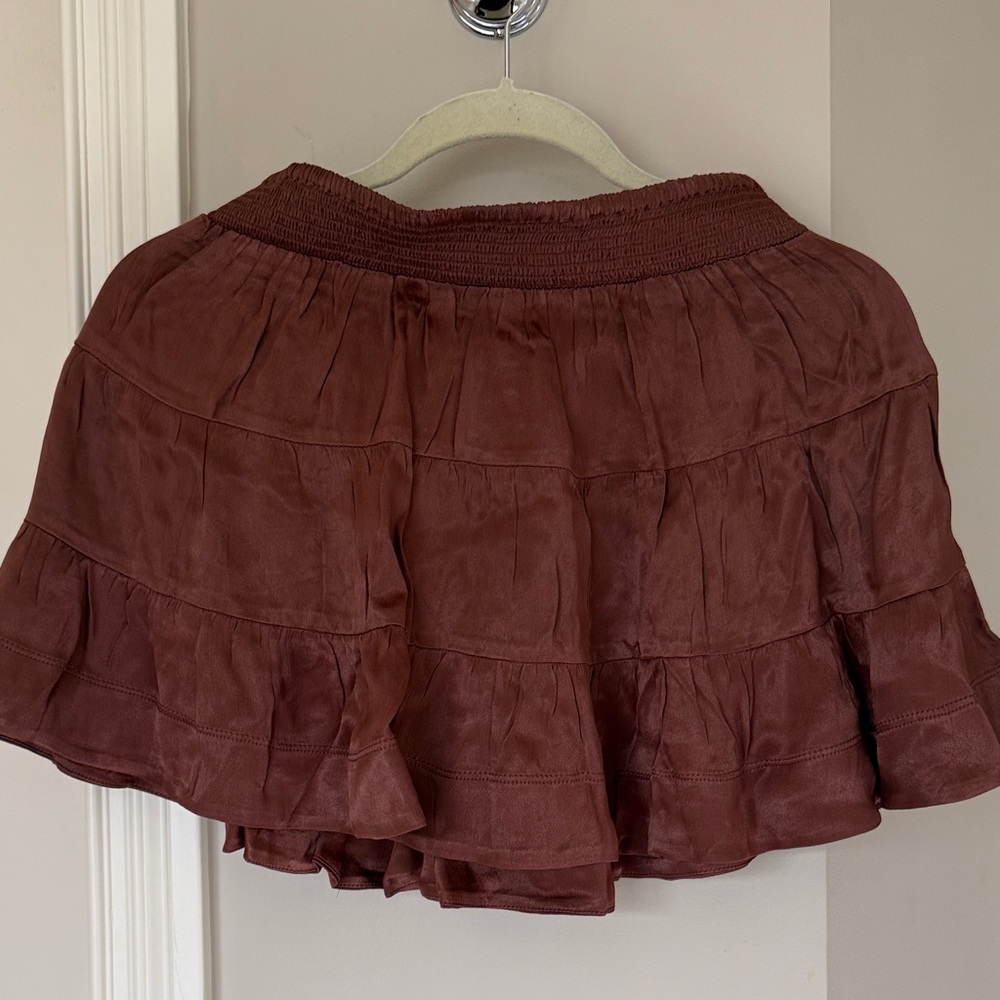 Free People Elegant Brown Tiered Skirt